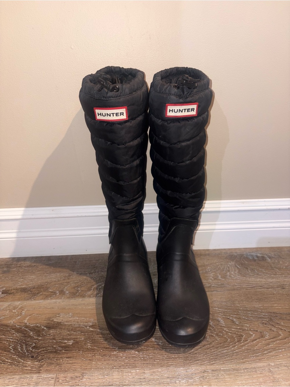 Hunter Black Quilted Tall Insulated Rain Boots